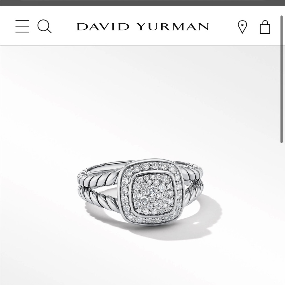 David Yurman Petite Albion with diamonds size 6.5